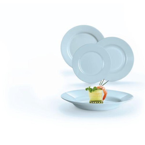 Luminarc Σερβίτσιο 18 Τεμαχίων Μπλε Plumi Paradise - Γυαλί Ανακυκλωμένο